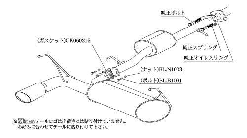 KAKIMOTO RACING EXHAUST KRNOBLE ELLISSE FOR NISSAN DUALIS J10  N51381A