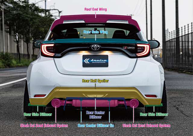 KUHL RACING KRUISE KR-GRYRR ROOF END WING FRP UNPAINTED FOR TOYOTA GR YARIS GXPA16 KUHL-00008