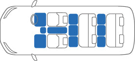 KARO GRAN SISAL BLUE BLACK FLOOR MATS FOR Nissan Elgrand E51 GRAN-SISAL-1714-BLUE-BLACK
