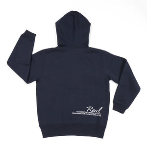 REAL FULL ZIP HOODIE NAVY M SIZE REAL-FZP-NV-M