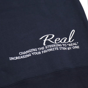 REAL FULL ZIP HOODIE NAVY L SIZE REAL-FZP-NV-L