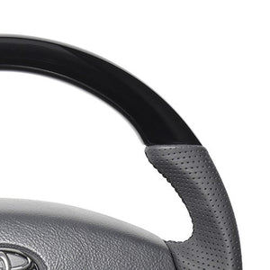 REAL ORIGINAL SERIES C SHAPE PIANO BLACK BLACK EURO STITCH STEERING WHEEL FOR TOYOTA TOWN ACE TRUCK S403 S413  TYH-PBW