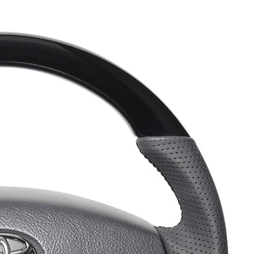 REAL ORIGINAL SERIES C SHAPE PIANO BLACK BLACK EURO STITCH STEERING WHEEL FOR TOYOTA TOWN ACE VAN S403 S413  TYH-PBW