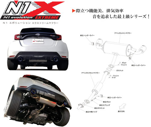 APEXI N1 Evolution Exhaust For TOYOTA GR YARIS MXPA12 164-T006J