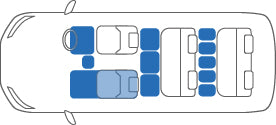 KARO GRAN SISAL BLUE BLACK FLOOR MATS FOR Toyota Alphard AGH/GGH3#W GRAN-SISAL-3610-BLUE-BLACK