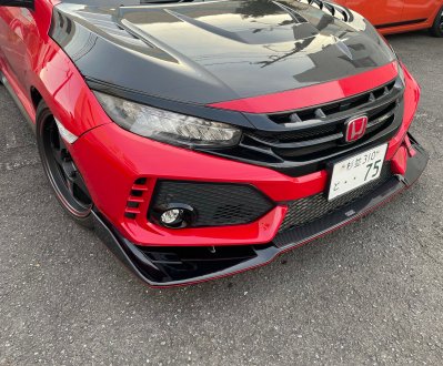 SEEKER CARBON FRONT WING SPOILER UNPAINTED FOR HONDA CIVIC FK8 16000-FK8-C01