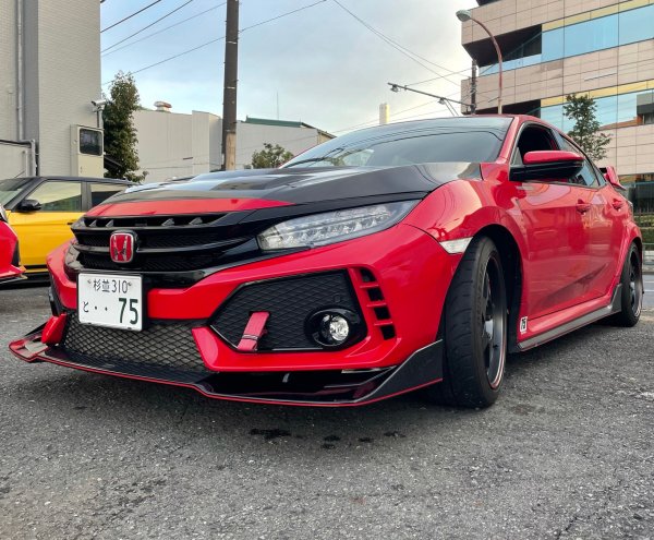 SEEKER CARBON FRONT WING SPOILER UNPAINTED FOR HONDA CIVIC FK8 16000-FK8-C01