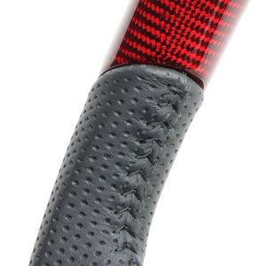 REAL ORIGINAL SERIES D SHAPE RED CARBON BLACK STITCH STEERING WHEEL FOR SUZUKI RANDY 90  TYK-RDC