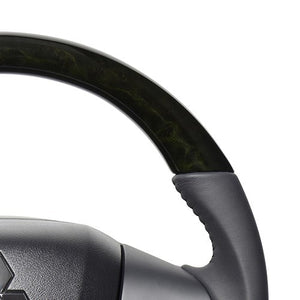 REAL ORIGINAL SERIES SOFT D SHAPE BLACK WOOD BLACK STITCH STEERING WHEEL FOR MAZDA FLARE WAGON MM53S  SZC-BKW-BK