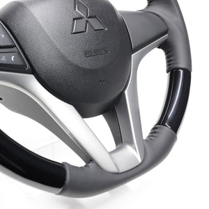 REAL ORIGINAL SERIES SOFT D SHAPE PIANO BLACK BLACK STITCH STEERING WHEEL FOR SUZUKI IGNIS FF21S  SZC-PBW-BK
