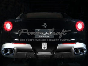 POWER CRAFT HYBRID EXHAUST MUFFLER SYSTEM TITAN TAIL WITH BLACK TAIL FOR FERRARI F12 TDF P-FE1030101-BKT
