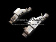POWER CRAFT HYBRID EXHAUST MUFFLER SYSTEM 4 PIECES OUT BLACK TAIL FOR LAMBORGHINI GALLARDO P-LA320107-BKT