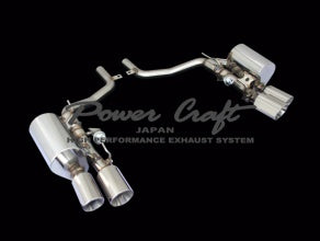 POWER CRAFT TURBO HYBRID EXHAUST MUFFLER SYSTEM WITH BLACK TAIL FOR MASERATI QUATTROPORTE TURBO V6 4WD 3.0L P-MAS790103-BKT