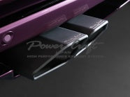 POWER CRAFT HYBRID EXHAUST MUFFLER SYSTEM SQUARE TAIL BLACK TAIL WITH RACING STRAIGHT CATALYZER FOR LAMBORGHINI AVENTADOR 740S P-LA1000101-SE-BKT