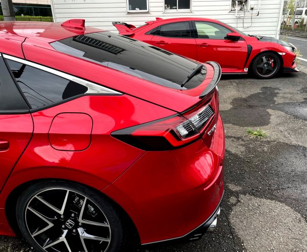 SEEKER FRP REAR SPOILER RED METALLIC R565M FOR HONDA CIVIC FL1 16020-FL1-F02-RD