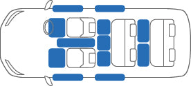 KARO SISAL BLUE WHITE FLOOR MATS FOR Nissan Serena C27 SISAL-3844-BLUE-WHITE