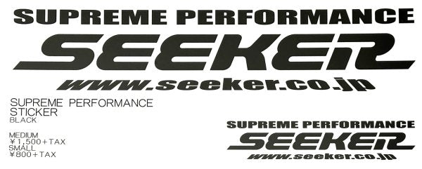 SEEKER SUPREME PERFORMANCE STICKER SMALL WHITE 90000-130-WH1