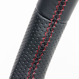 REAL ORIGINAL SERIES SOFT D-SHAPE ALL LEATHER RED WITH BLACK EURO STITCHING FOR HONDA CIVIC TYPE R FL5 HONDA CIVIC FL1 FL4 FL5-LPB-RD