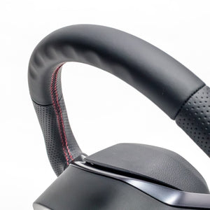REAL ORIGINAL SERIES SOFT D-SHAPE ALL LEATHER RED WITH BLACK EURO STITCHING FOR HONDA CIVIC TYPE R FL5 HONDA CIVIC FL1 FL4 FL5-LPB-RD