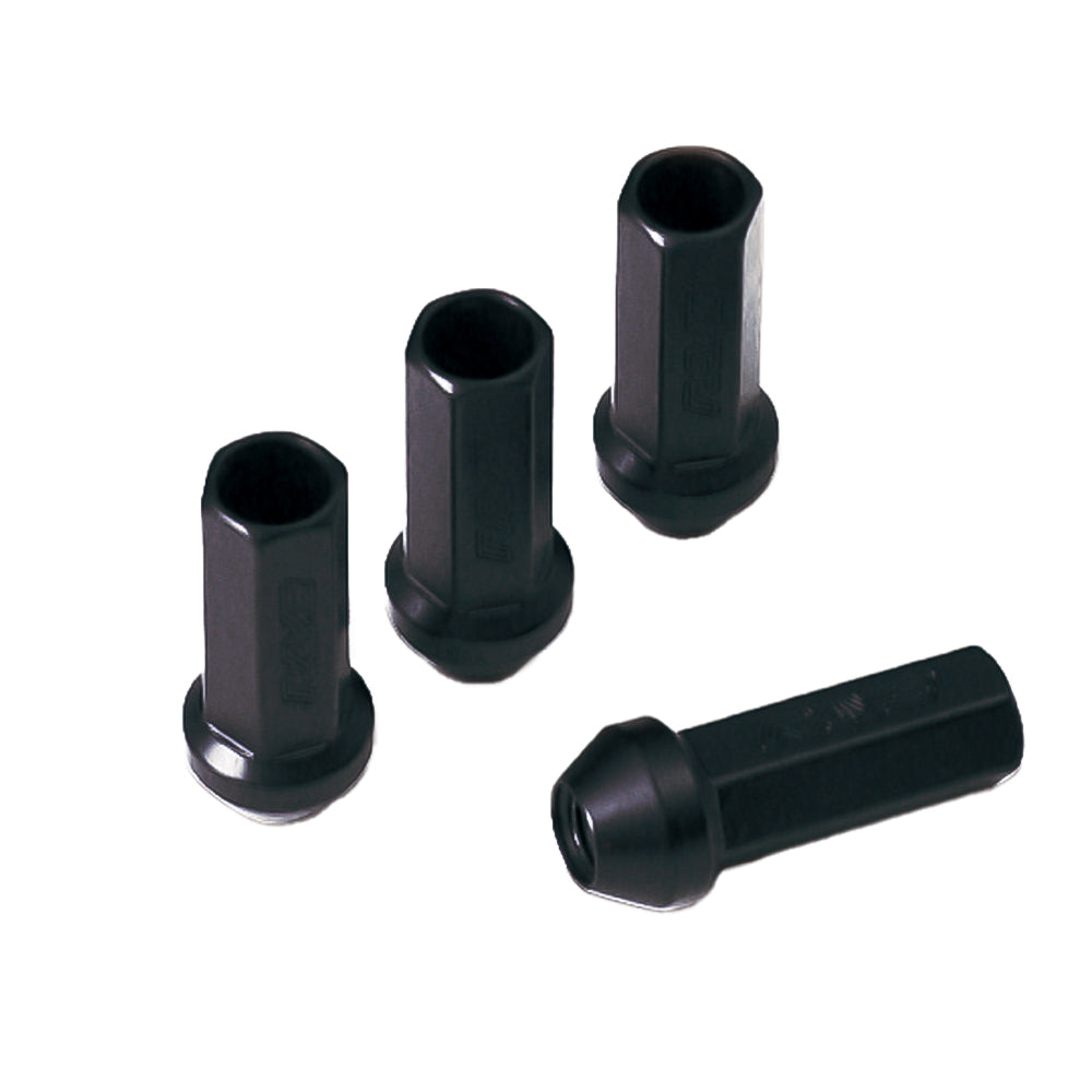 RAYS 17HEX RACING NUT L58 SUPER LONG (OPEN END TYPE) 4PC 12X1.25BK (BLACK) 74130000211BK