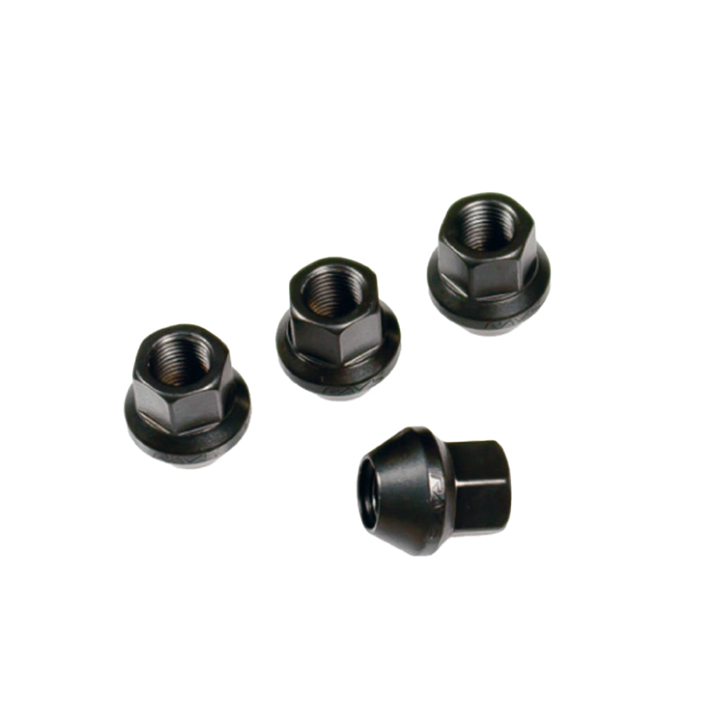 RAYS 17HEX RACING NUT L25 SHORT (OPEN END TYPE) 4P 12X1.5 BK (BLACK) 74130000220BK