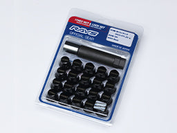 RAYS LOCK & NUT 17HEX NUT & LOCK SET (FOR L31 4H-5H) BLACK FOR 4H M12X1.5 FOR  7408-BLACK-M12-1-5-4