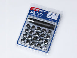 RAYS LOCK & NUT 17HEX NUT & LOCK SET (FOR L31 4H-5H) CHROME PLATING FOR 4H M12X1.5 FOR  7408-CHROME-M12-1-5-3