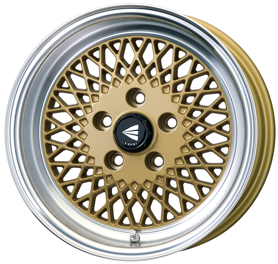ENKEI ENKEI NEO CLASSIC ENKEI92 15X7J 114.3X4 38 GOLD WITH MACHINED LIP ENKEI-01497