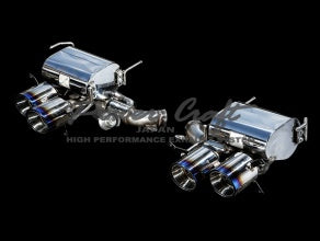 POWER CRAFT HYBRID EXHAUST MUFFLER SYSTEM TITAN TAIL WITH BLACK TAIL FOR FERRARI F12 TDF P-FE1030101-BKT
