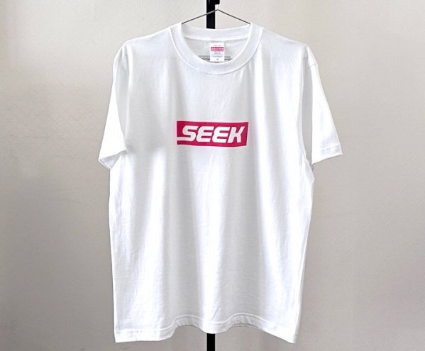 SEEKER SEEK SHORT SLEEVE T-SHIRT BOX LOGO WHITE COLOR XL SIZE FOR  SEEK-SHIRT-WXL