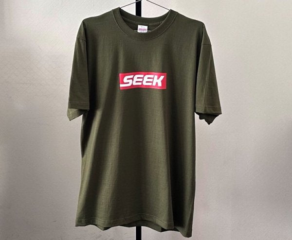SEEKER SEEK SHORT SLEEVE T-SHIRT BOX LOGO BLACK COLOR M SIZE FOR  SEEK-SHIRT-BM