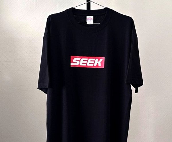 SEEKER SEEK SHORT SLEEVE T-SHIRT BOX LOGO WHITE COLOR L SIZE FOR  SEEK-SHIRT-WL