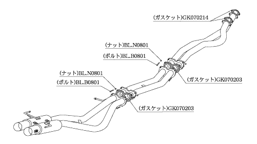 KAKIMOTO RACING EXHAUST HYPER2000 SERIES FOR NISSAN SKYLINE GT-R BNR34  NF1C52