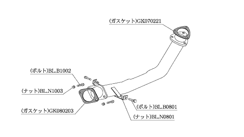 KAKIMOTO RACING  CENTER & FRONT PIPE FOR NISSAN FAIRLADY Z 2BY2 PGZ31  NF321