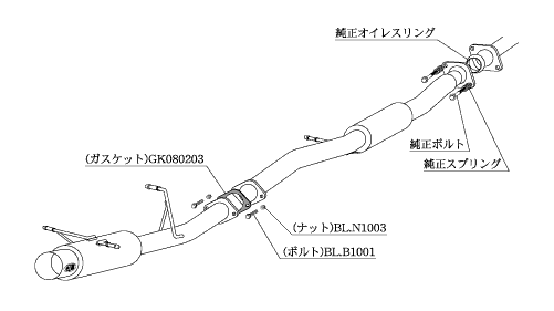 KAKIMOTO RACING EXHAUST HYPER FULLMEGA N1+Rev FOR SUBARU IMPREZA GDB A B C D GDA A B   B31308