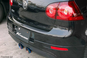 KREISSIEG CAT-BACK F1 SOUND VALVETRONIC EXHAUST SYSTEM STAINLESS STEEL FLOATING CURL TAIL SANDBLASTED KSG LOGO FOR VOLKS WAGEN GOLF R32 VWGR32-03-STAINLESS