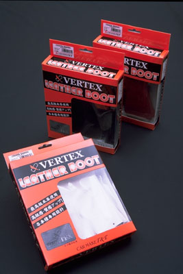 CAR MAKE T&E VERTEX LEATHER SHIFT BOOTS MAZDA RED SILVER THREAD FC3S RX-7 FOR  CARMAKETE-01110