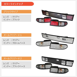 78WORKS LED TAIL LAMP BLACK 3-PIECE SET FOR NISSAN S14 SILVIA S079BKVCBK