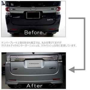 CRYSTAL EYE FIBER LED CENTER GARNISH, CLEAR TYPE FOR DAIHATSU TANTO CUSTOM L375S L385S J124CL