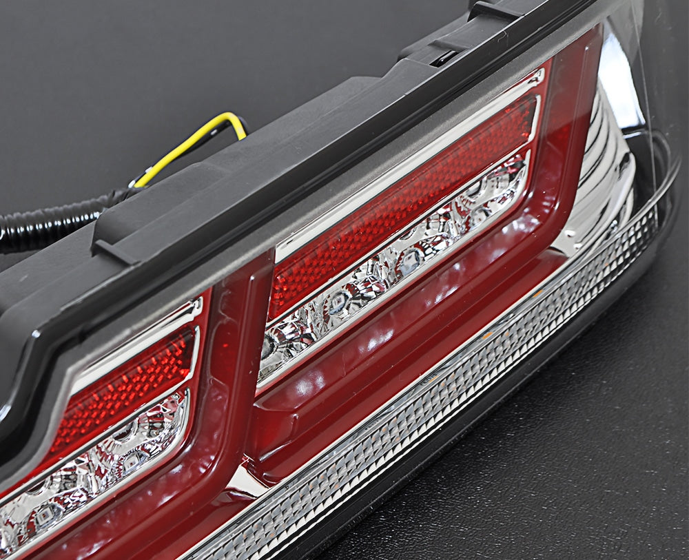 CRYSTAL EYE FIBER LED TAIL, FLOWING SEQUENTIAL TURN SIGNALS, BLACK FOR DAIHATSU HIJET CARGO ATRAI WAGON J254-BK