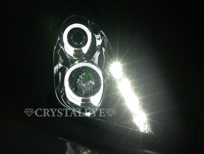 CRYSTAL EYE LED SQUID RING PROJECTOR HEADLIGHT V4 (CHROME) FOR TOYOTA CELICA ZZT230  S094CR