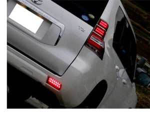 CRYSTAL EYE LED REAR BUMPER FOG REFLECTOR, RED TYPE FOR TOYOTA LAND CRUISER PRADO 150  L104RR