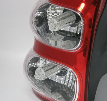 CRYSTAL EYE WORLD'S LONGEST LED BULB (RED W BULB) FLUX LED 33 BULBS S25 SOCKET BASE 150 DEGREE PIN TYPE FOR  H004LR