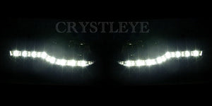 CRYSTAL EYE AUDI R8 LOOK LED PROJECTOR HEADLIGHTS (BLACK) FOR VOLKSWAGEN GOLF4 S064BK