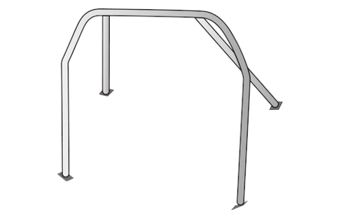 OKUYAMA ROLL CAGE DASHBOARD ESCAPE STEEL 4P FOR SOFT TOP For MAZDA ROADSTER NCEC 755-416-3
