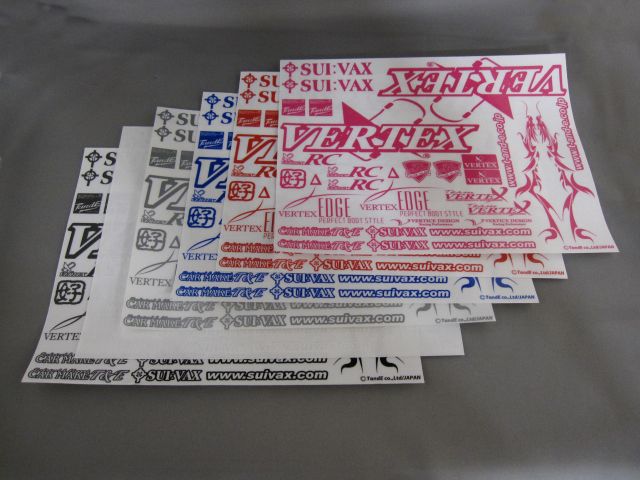CAR MAKE T&E VERTEX-RC STICKER BLACK [BK] VES- FOR  CARMAKETE-03000