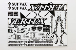 CAR MAKE T&E VERTEX-RC STICKER BLACK [BK] VES- FOR  CARMAKETE-03000