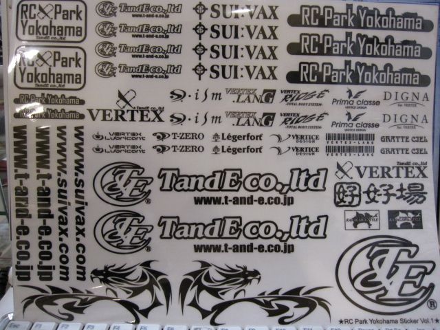 CAR MAKE T&E RC PARK YOKOHAMA STICKER BLACK (LIMITED) [BK] RCS- FOR  CARMAKETE-03011