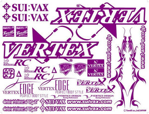CAR MAKE T&E VERTEX-RC STICKER LIMITED COLOR VIOLET [VI] VES- FOR  CARMAKETE-02064