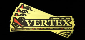 CAR MAKE T&E VERTEX STICKER VER3 W236×50MM (VERTEX LOGO CUT SIZE) WHITE FOR  CARMAKETE-02846